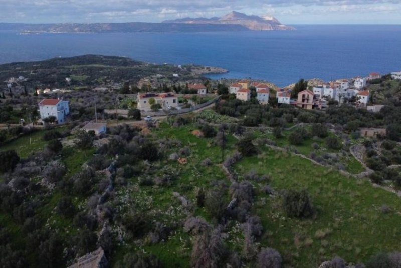 Kokkino Chorio Kreta, Kokkino Chorio: Landschaftlich reizvolles Grundstück mit Meerblick zu verkaufen Grundstück kaufen